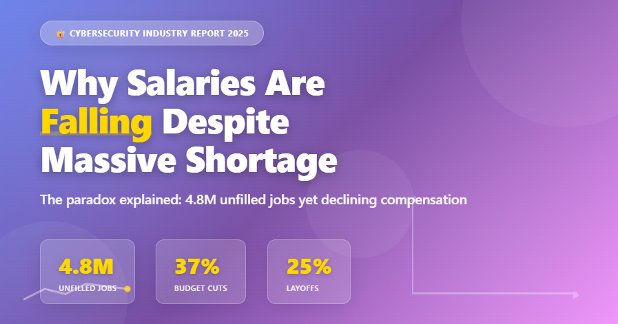Why Cybersecurity Salaries Are Falling Despite a Massive Shortage : The Economic Reality Behind the Skills Gap