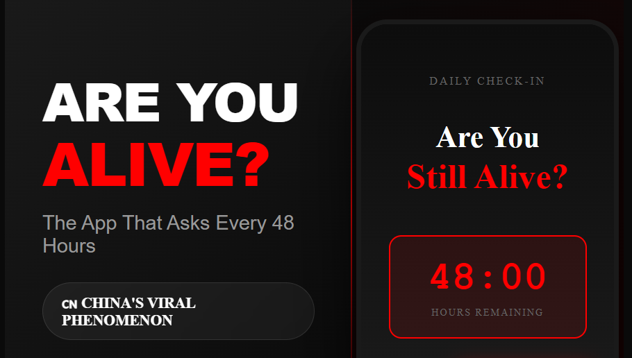 China’s Viral “Are You Alive?” App Reveals a Growing Fear of Living Alone